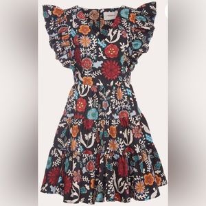 La Doublej Honeybun Fire Flower Dress S